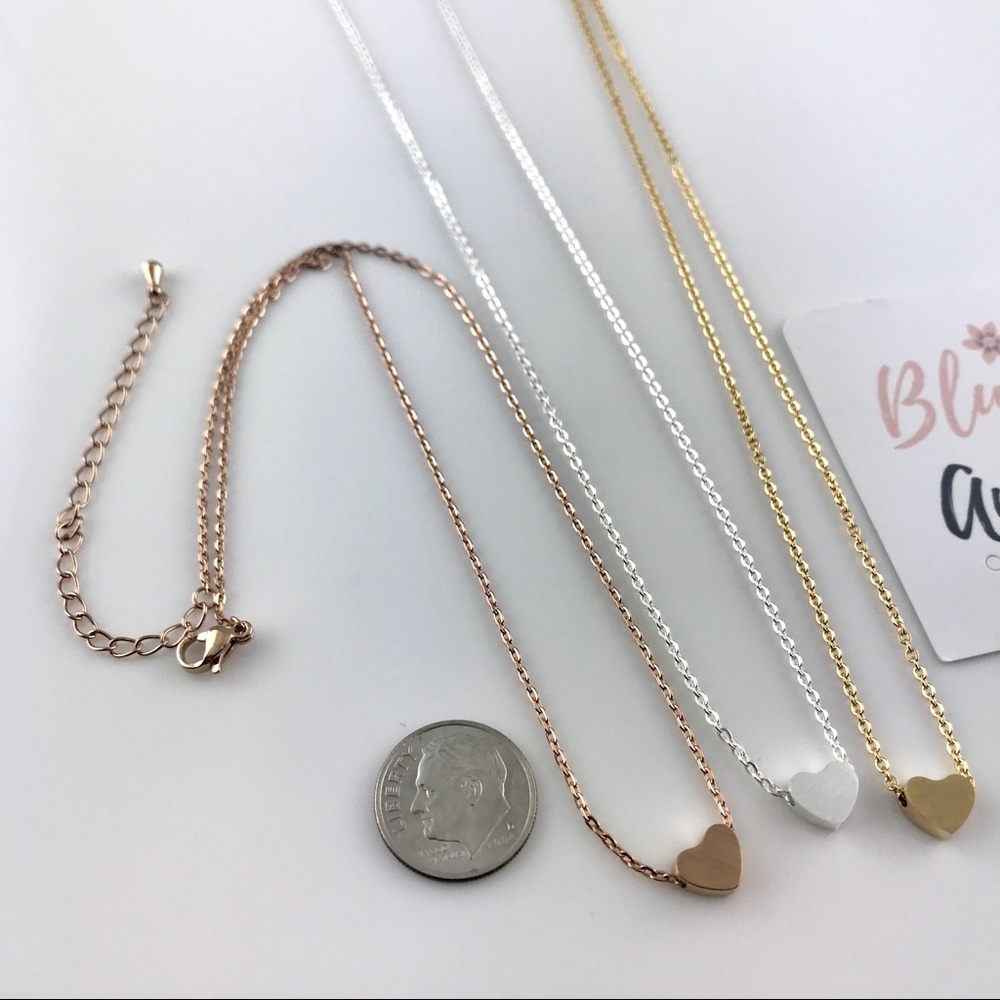 3 for $25⚡️Dainty heart short s steel necklace - Picture 7 of 8